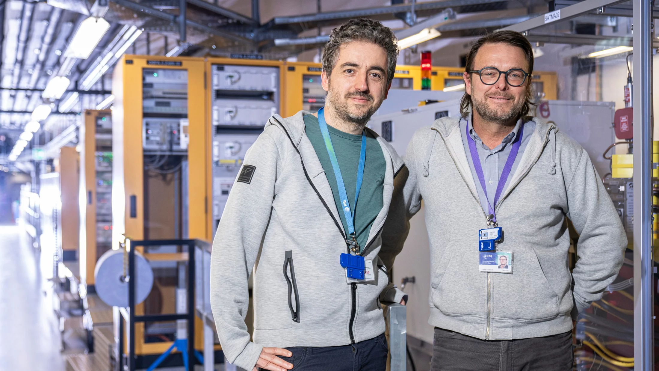 Eduard Prat (links) und Paolo Craievich am SwissFEL